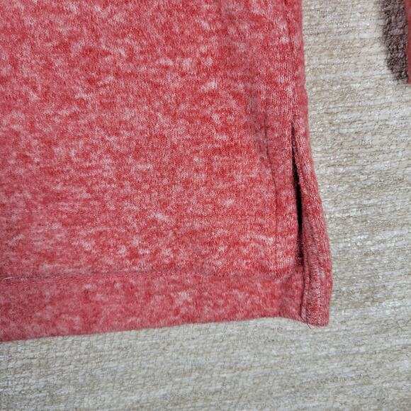 Maeve by Anthropologie Oversized Turtleneck Sweater Red Heathered Knit Large - Picture 6 of 14